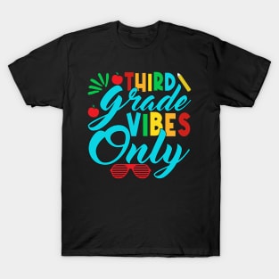 3rd Grade Vibes Teachers Boys Girls Funny Back To School T-Shirt